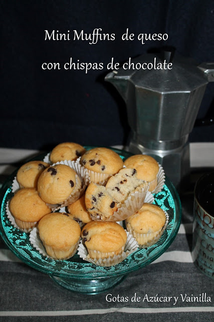 muffins de queso y chocolate