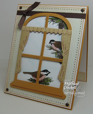 Our Daily Bread designs "Chickadee Ornament", "ODBD Window Die Set" Designer Angie Crockett