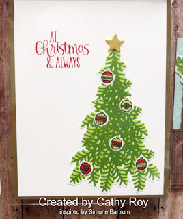 Stampin' Up! Ready for Christmas Card by Cathy Roy ~ 2017 Holiday Catalog