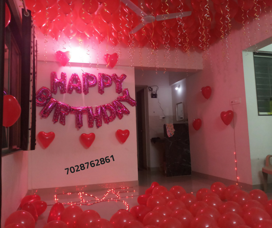 Romantic Room Decoration For Surprise Birthday Party in Pune: Surprise