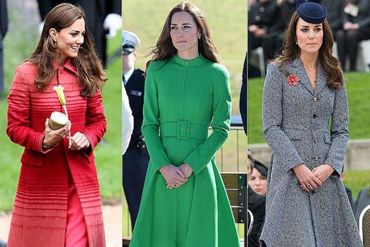Hem Meghan hem de Kate klasik renkleri parlak tonlarla kombine etmekten uzak duruyor.