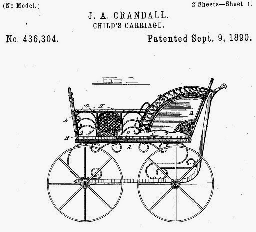 J.A. Crandall. Child’s carriage. US Patent 436304. Patented Sept. 9, 1890. J.A. Crandall. Child’s carriage. US Patent 436304. Patented Sept. 9, 1890.