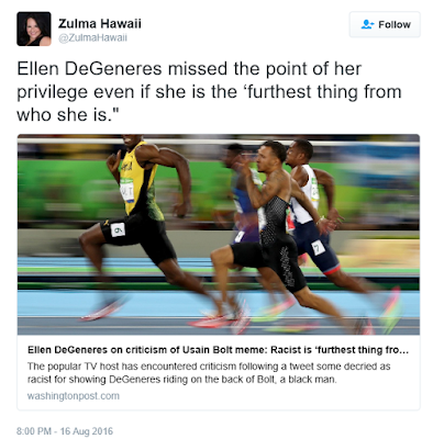 1a1 Ellen Degeneres defends herself after the Usain Bolt meme backlash