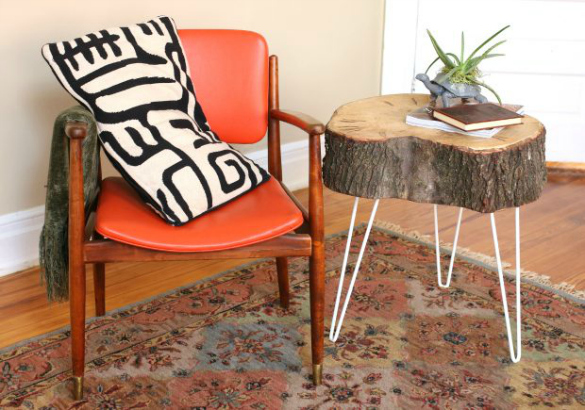 Over On Ehow Rustic Tree Stump Side Tables 17 Apart We Ve Constructed A New Pair Of Rustic End Tables Using Little More Than Tree Stump Slices And Hairpin Legs Find The Full Furniture Tutorial For These