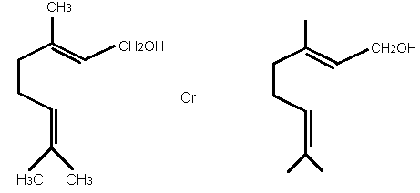 acyclic terpene alcohol and has the structure:
