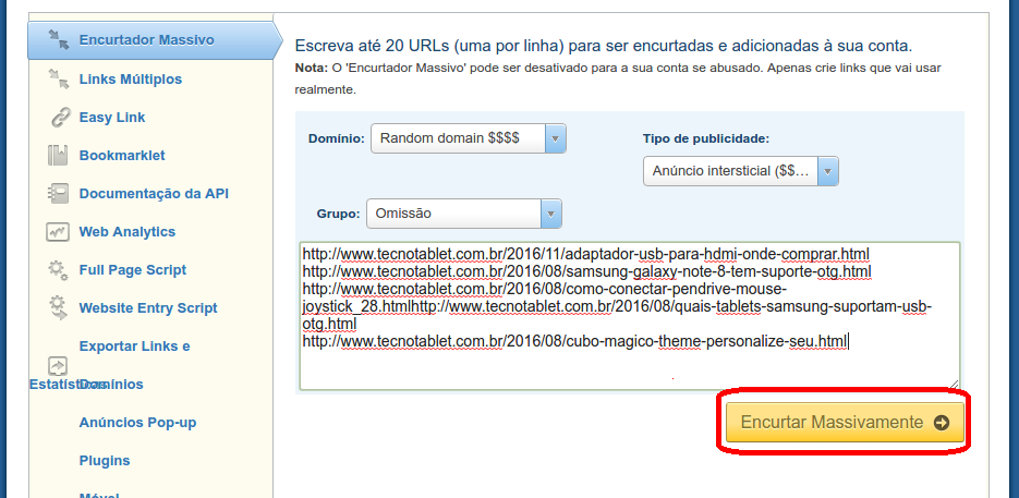 como encurtar vários links ao mesmo tempo como encurtar vários links ao mesmo tempo