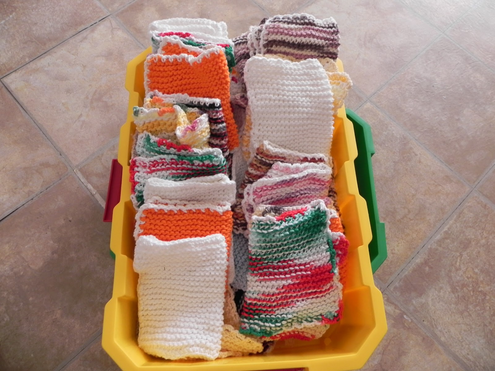 therustycupboard Homemade knitted dishcloths and crocheted potholders