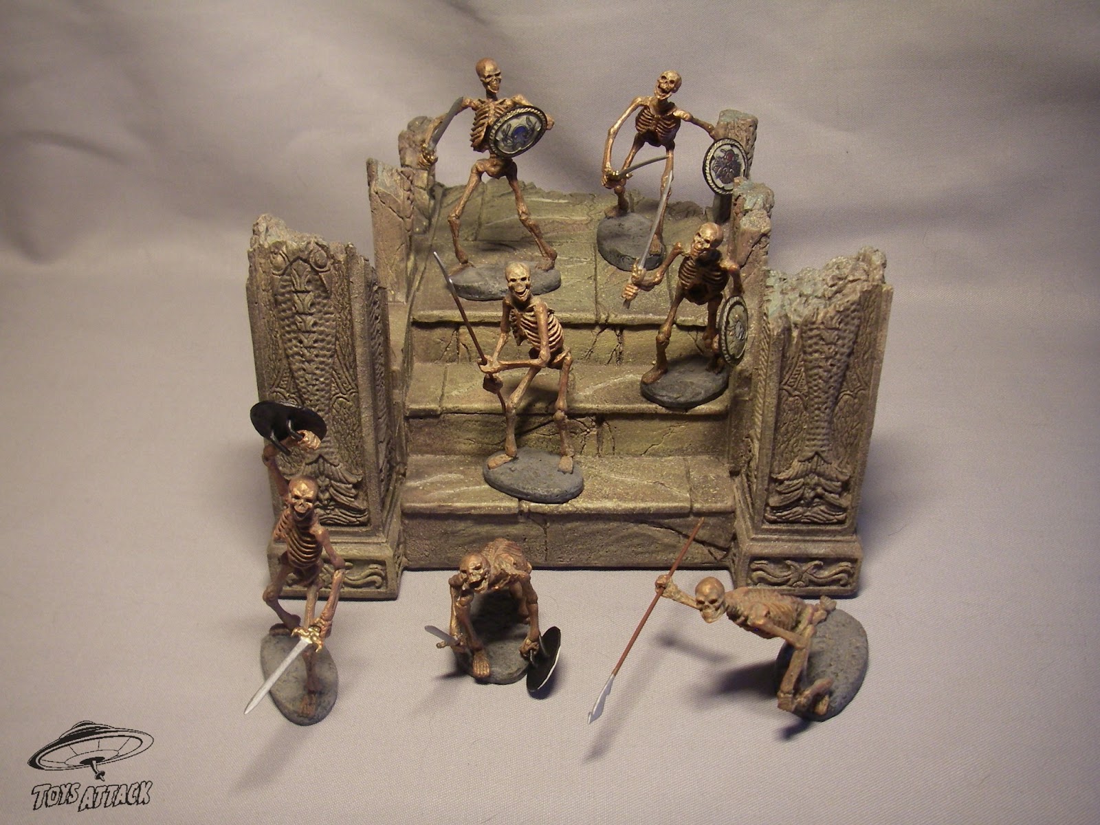 X Plus Jason And The Argonauts 7 Skeleton Warriors Ray Harryhausen Statues