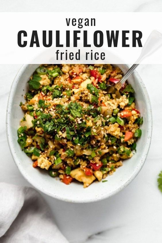 Vegan cauliflower fried rice The Country Chic Cottage