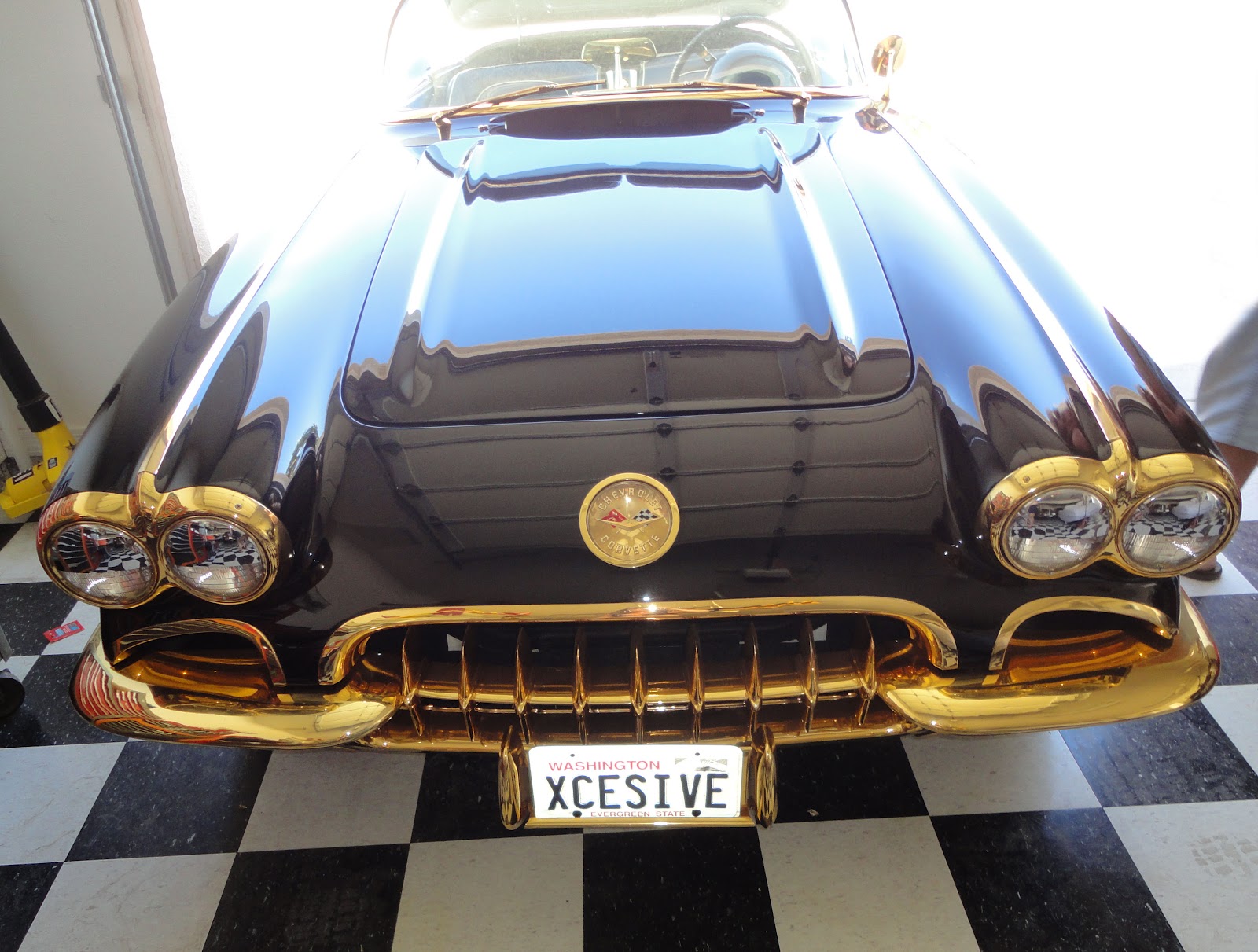 Auburn Cord Lady 1959 Black Corvette with Gold Plating trim