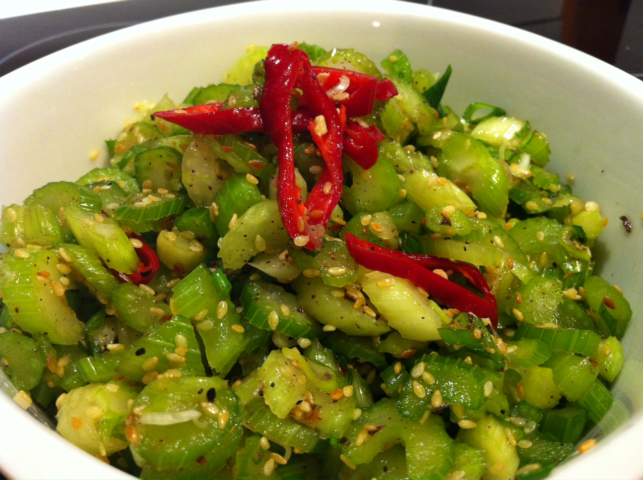 Live, Love & Learn Pickled Celery, Spring Onion & Chilli Salad