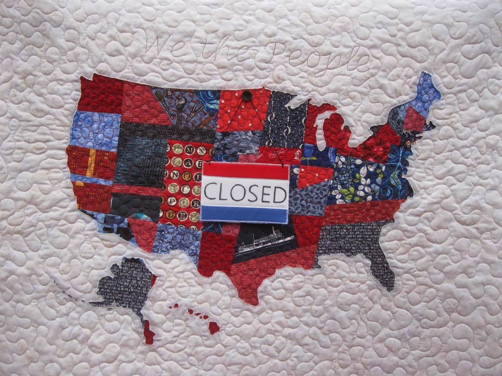 Solar Threads Blogger's Quilt Festival We The People Crazy Quilt