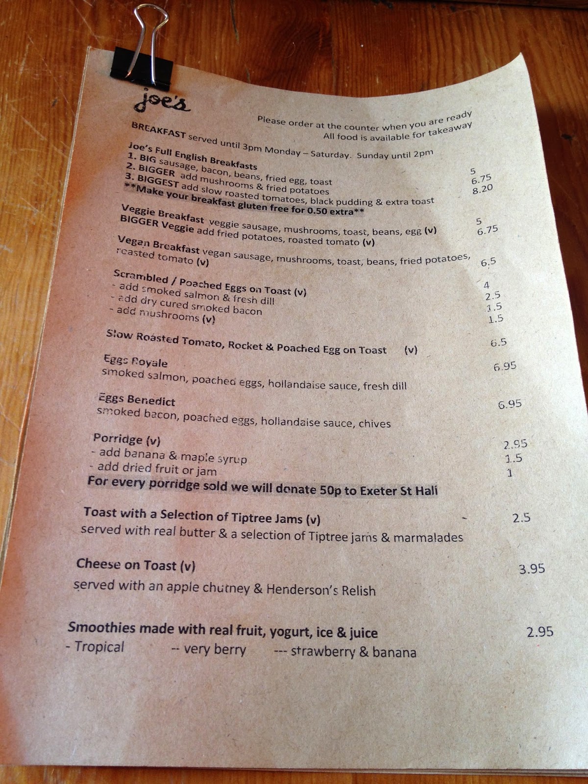 The Fry up Inspector Joe's Cafe Brighton