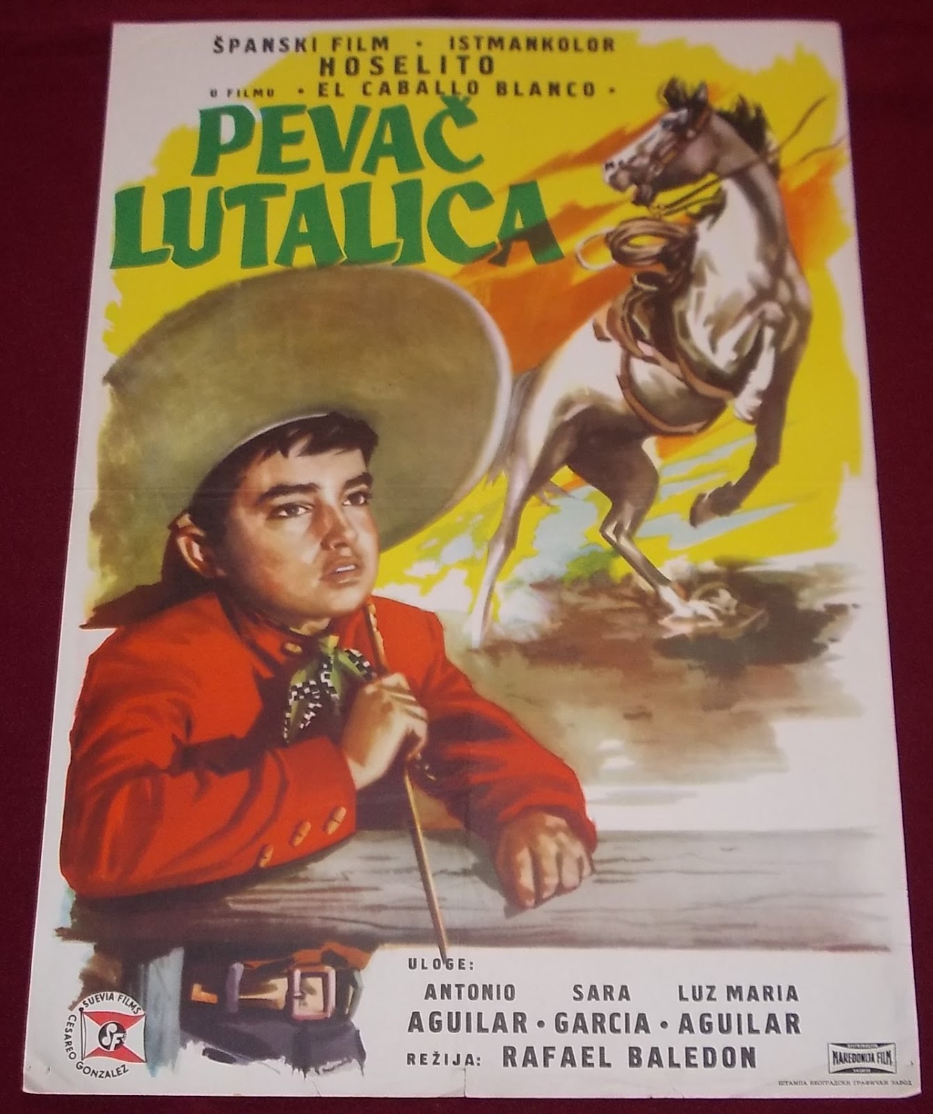 YugoRare Movie Posters The White Horse (1962) El caballo blanco