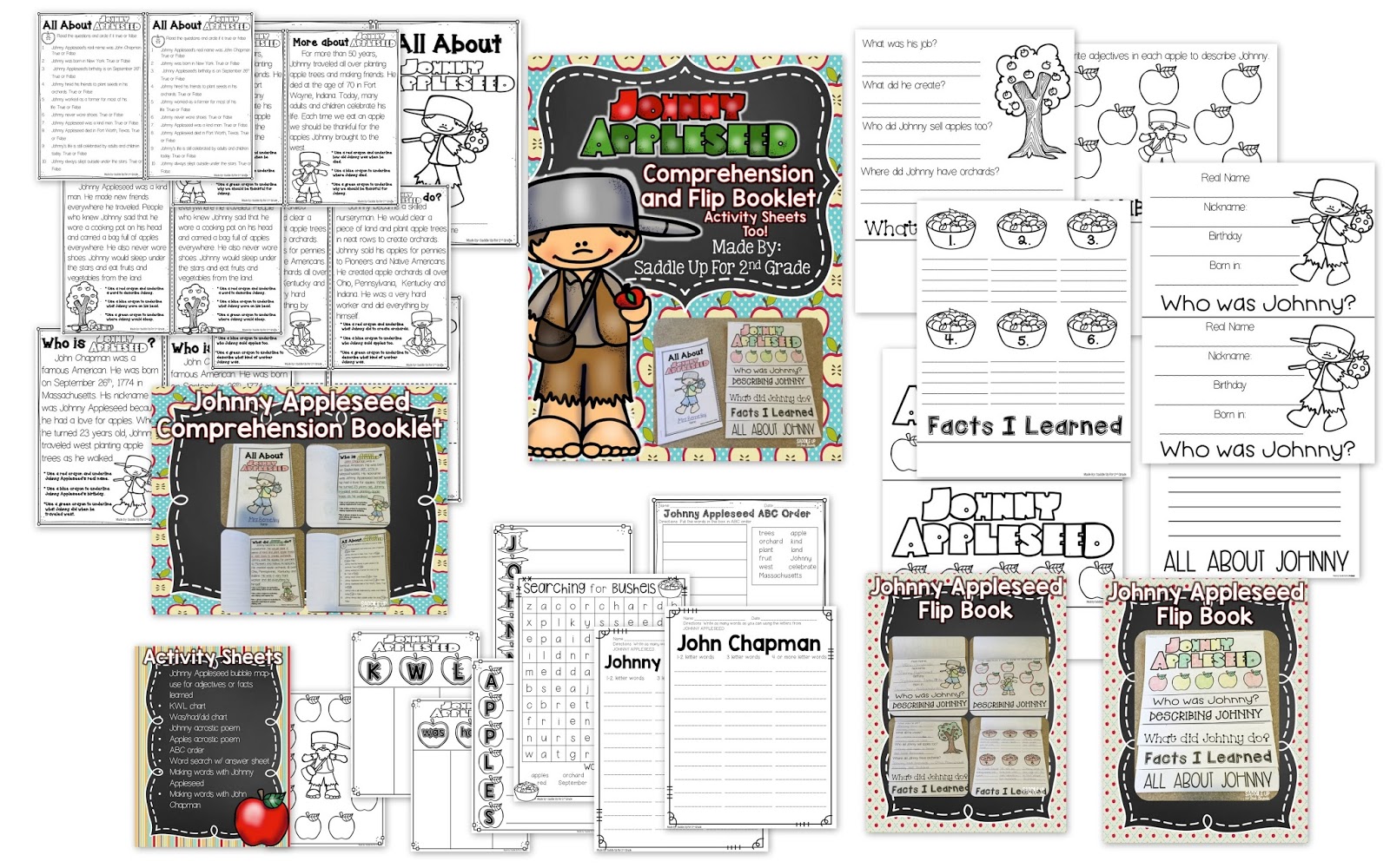 Johnny Appleseed Booklet by Saddle Up For 2nd Grade