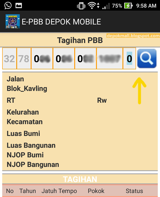 Cek SPPT PBB Depok Online