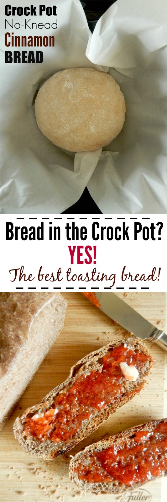 Crock Pot No-Knead Cinnamon Bread...yes, you can make bread in the slow cooker!  This bread is perfect for toast in the morning! (sweetandsavoryfood.com)