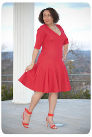 DIY Red Neoprene Dress