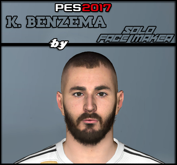 PES 2017 K. Benzema face by Solo Gamer Face Maker & Pes Editor