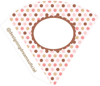 Huellas de Bebé en Rosa: Mini Kit para Imprimir Gratis. Para conos = cucuruchos.