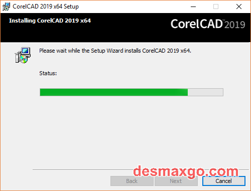 Estado de instalacion CorelCAD 19 Crack
