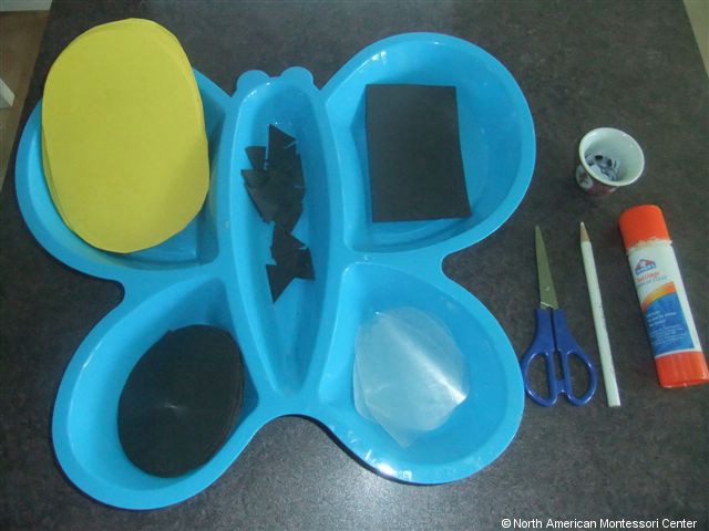 NAMC montessori preschool classroom studying honeybees bee craft components