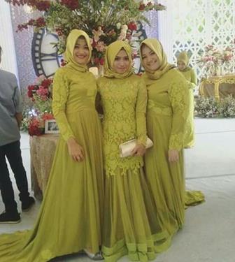 Model Kebaya Brokat Muslim Untuk Kondangan Resepsi Pernikahan