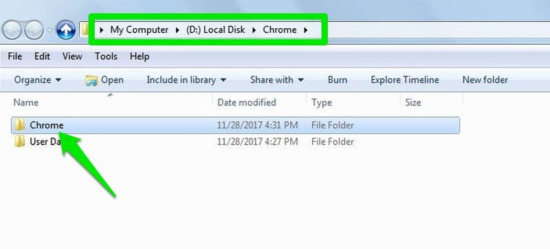 Windows'da farklı bir sürücüye Chrome nasıl yüklenir? 8 paste chrome new destination