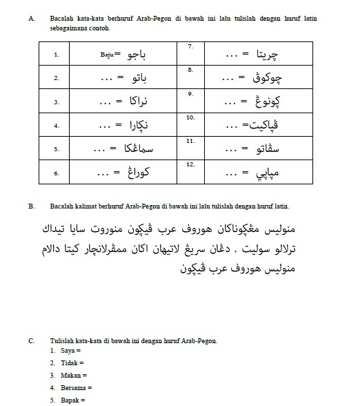 Menulis Huruf Arab Pegon Mi Ma Arif Pijenan