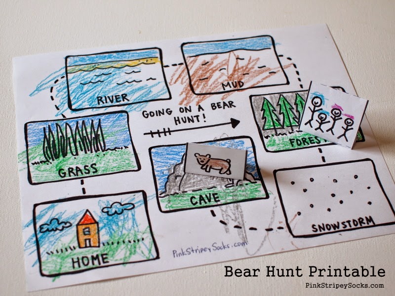 Map out the locations in Bear Hunt book (printable)