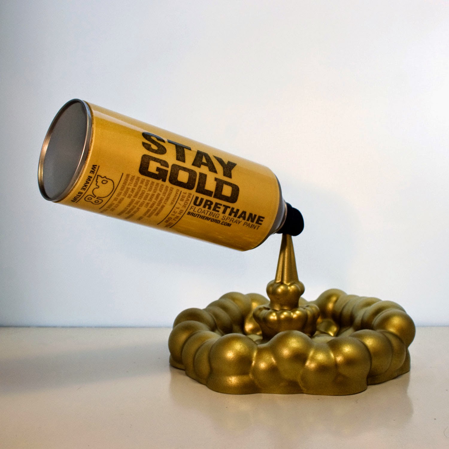 The Blot Says... “Stay Gold” Floating Spray Can Resin Figure by