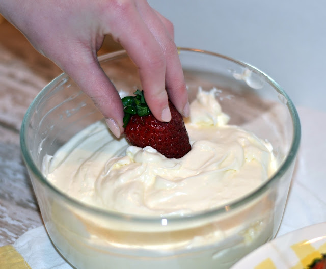 the very best fruit dip is made with only 2 ingredients