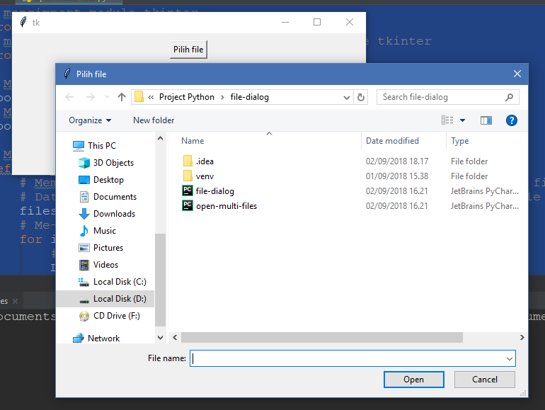 Cara Membuat Open File Dialog dengan Tkinter Python