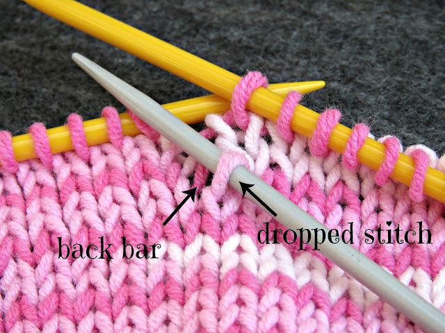 just saying ...: How to save dropped stitches in stocking stitch ...