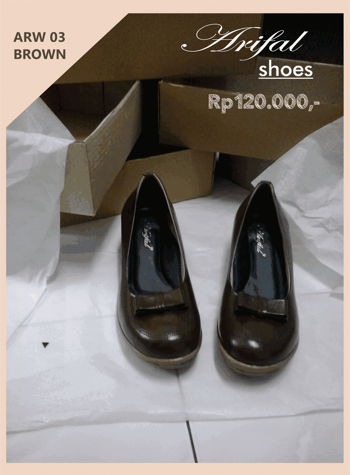 Arifal® Shoes Wedges imut (Formal atau Kasual) Kulit 2016