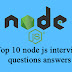 Top 10 node js interview questions answers