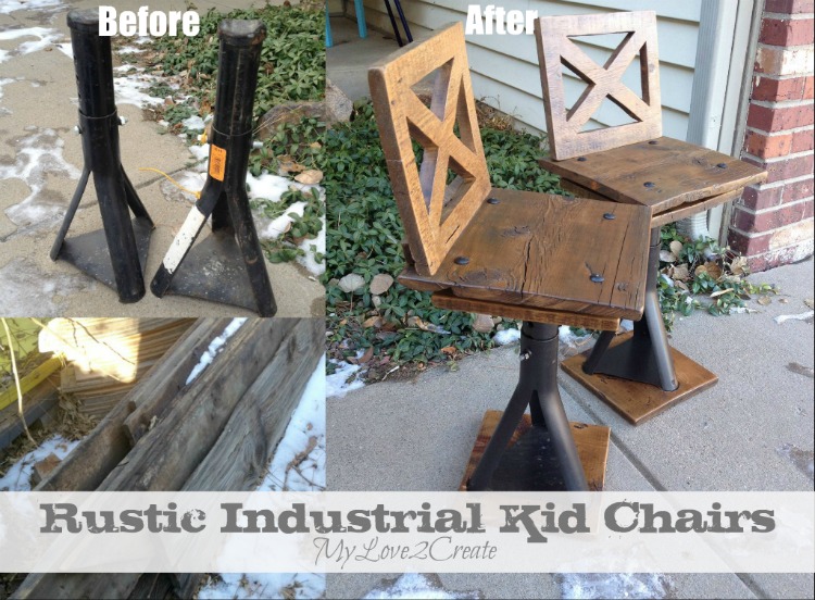 MyLove2Create, Rustic Industrial Kid Chairs