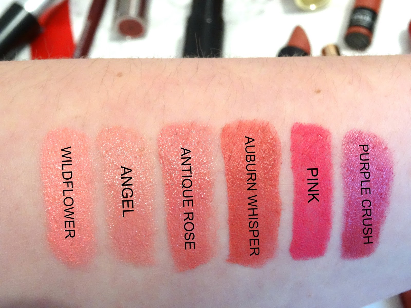 My Entire Lipstick Drawer Swatchbook Pinks