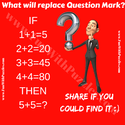 It is Maths Picture Riddle in which your challenge is to decode the Mathematical formula which relates numbers on both sides of the given if-then equations