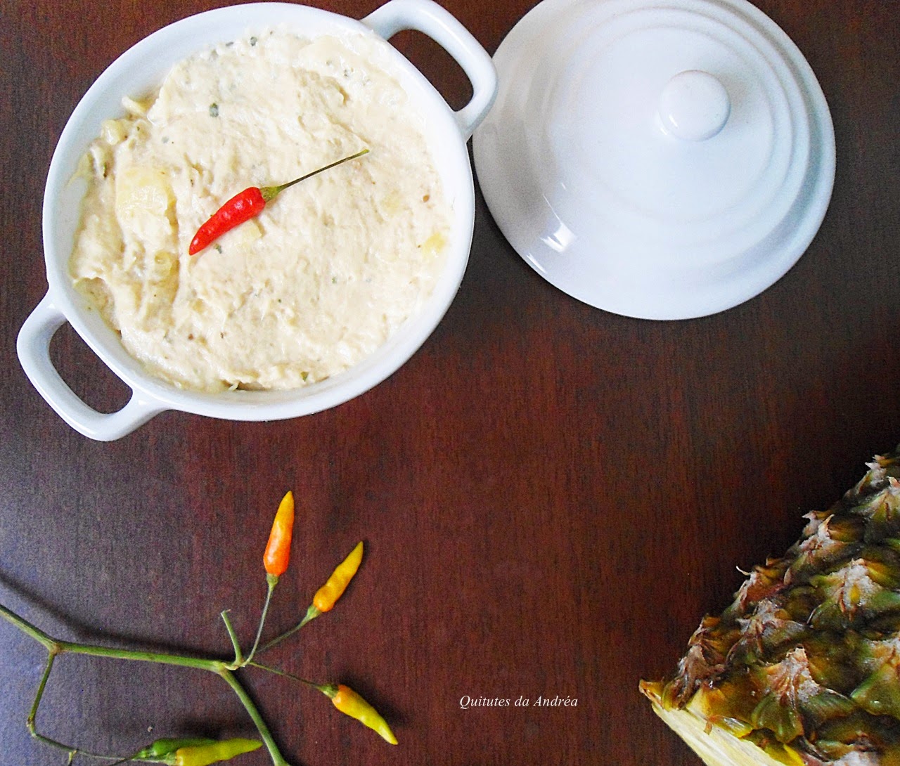 PATÊ DE FRANGO COM ABACAXI - Quitutes da Andréa