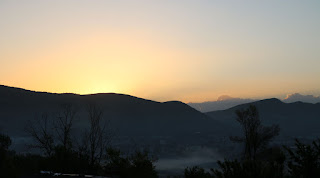 Sun just about to come up Sun just about to come up