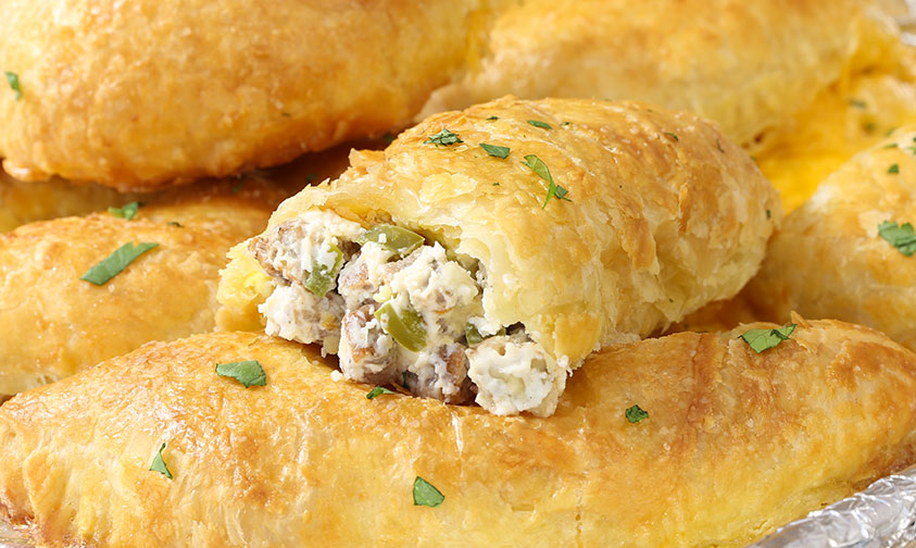 Cheesy Sausage Jalapeno Popper Empanadas