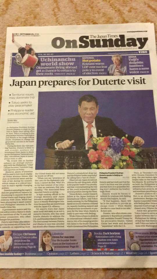 This Newspaper's Headline From Japan Will Prove How Much Other Countries Respect President Duterte! Must See! This Newspaper's Headline From Japan Will Prove How Much Other Countries Respect President Duterte! Must See!
