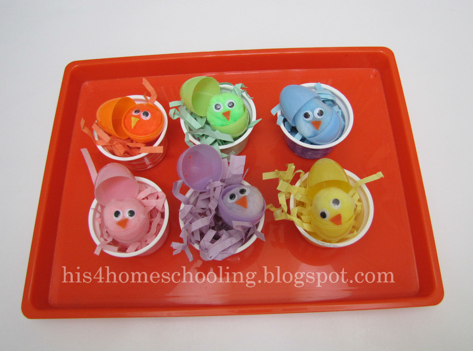Easter Color Matching Tray (Photo from H is for Homeschooling)