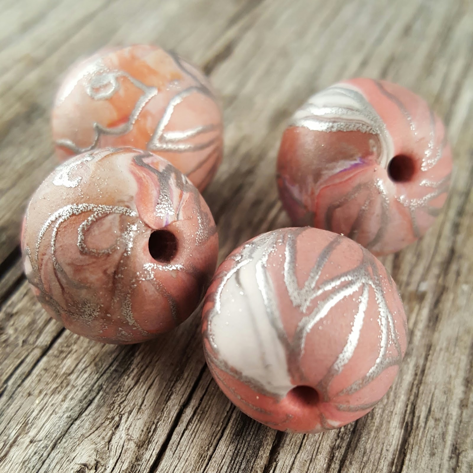 Artybecca Embossing Powders on Polymer Clay