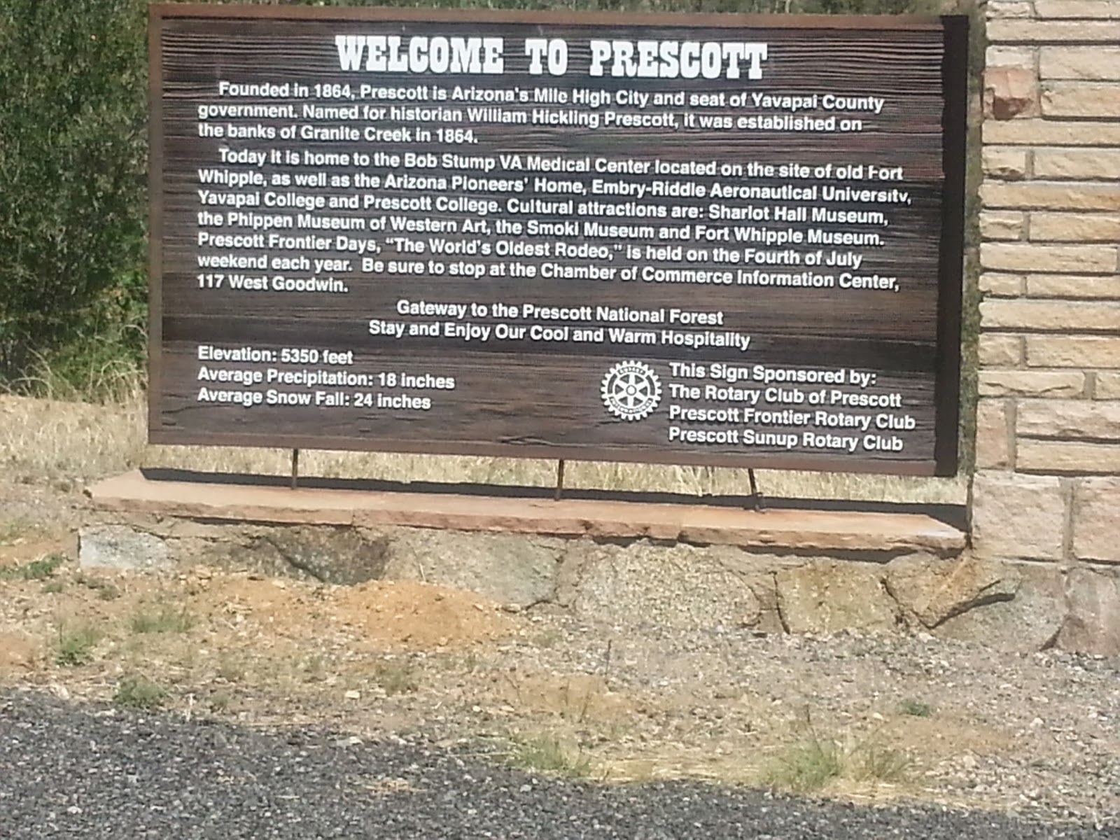 Herm's CoasttoCoast Bike Ride 2014 Day 5 Wickenburg to Prescott, AZ