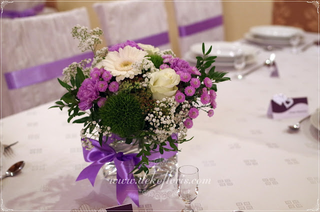 Fioletowa dekoracje weselne opolskie