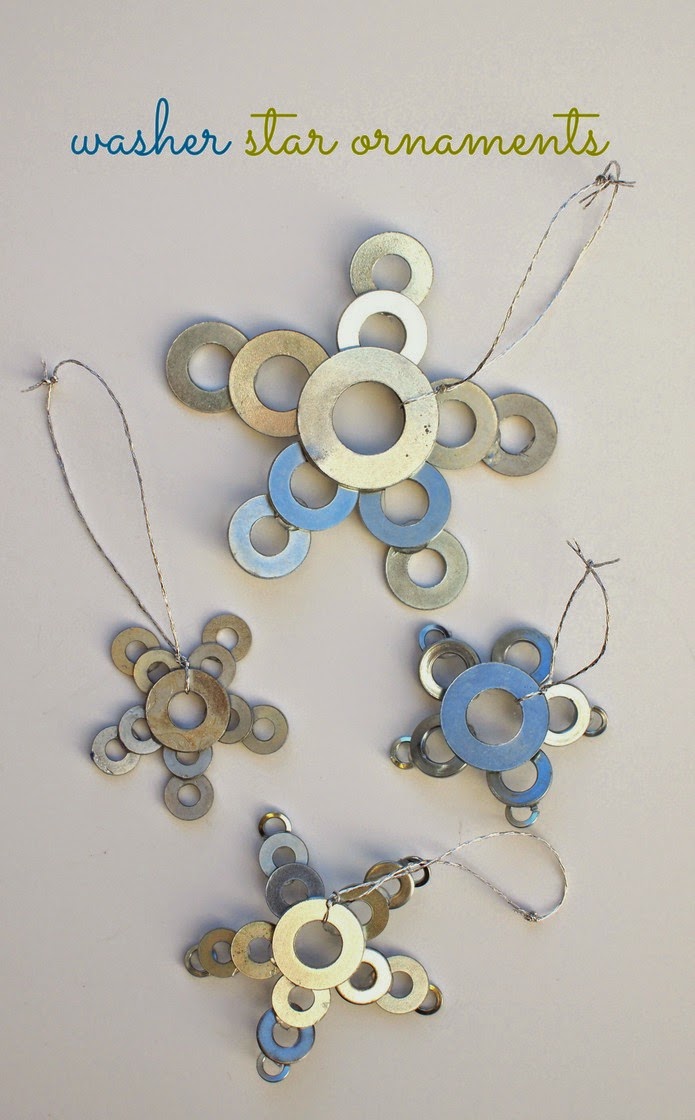 DIY Washer Christmas Ornaments- Easy to make, fun to give!