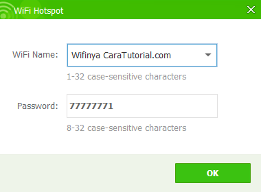 Edit Wifi Name dan Password Hotspot