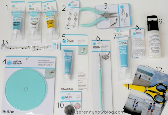 Supplies for a Martha Stewart Jewelry Necklace, from Serenity Now